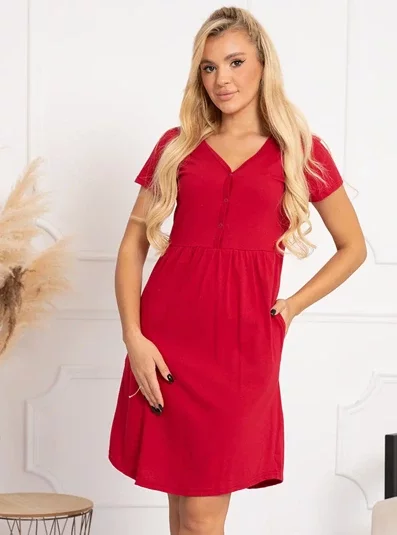 Koszula ciążowa Ismena - bordowa