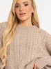 Sweter Winter warkocz - Beige