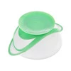 Akuku Miseczka Przyssawka z Łyżeczką Zielono-Biała