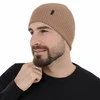 Czapka zimowa męska, camel, 100% wełniana merino, Thorin