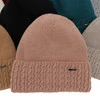 Czapka zimowa damska, camel, z wełną merino, Febe