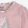 Body niemowlęce Magic flowers z bawełny organicznej  - różowe