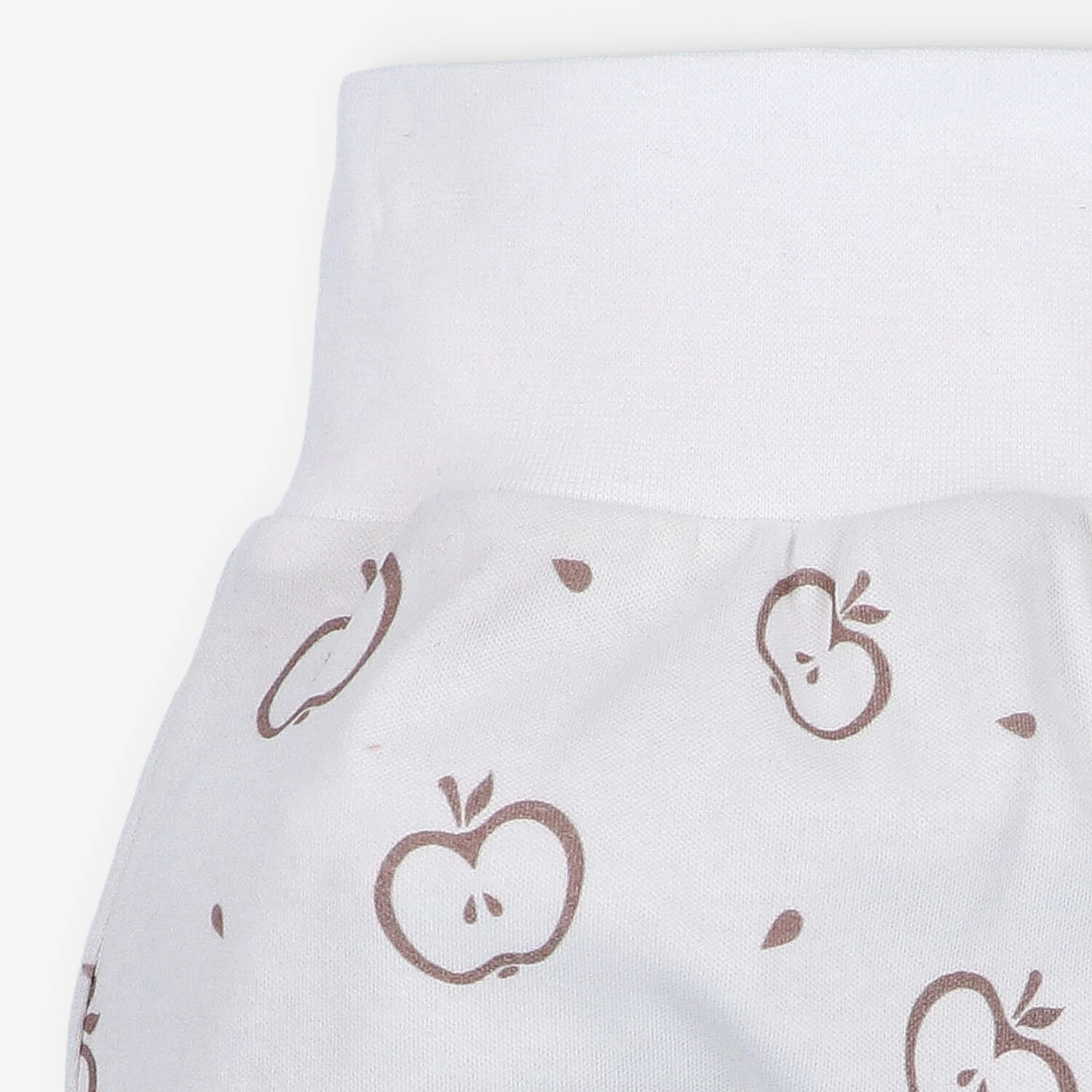 Półśpiochy Niemowlęce Happy Apples Z Bawełny Organicznej Jabłka Biały