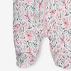 Kombinezon niemowlęcy Pink Flowers z bawełny organicznej dla dziewczynki