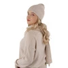 Czapka i szalik damski zimowy komplet, camel, 100% wełniana merino Melpomena