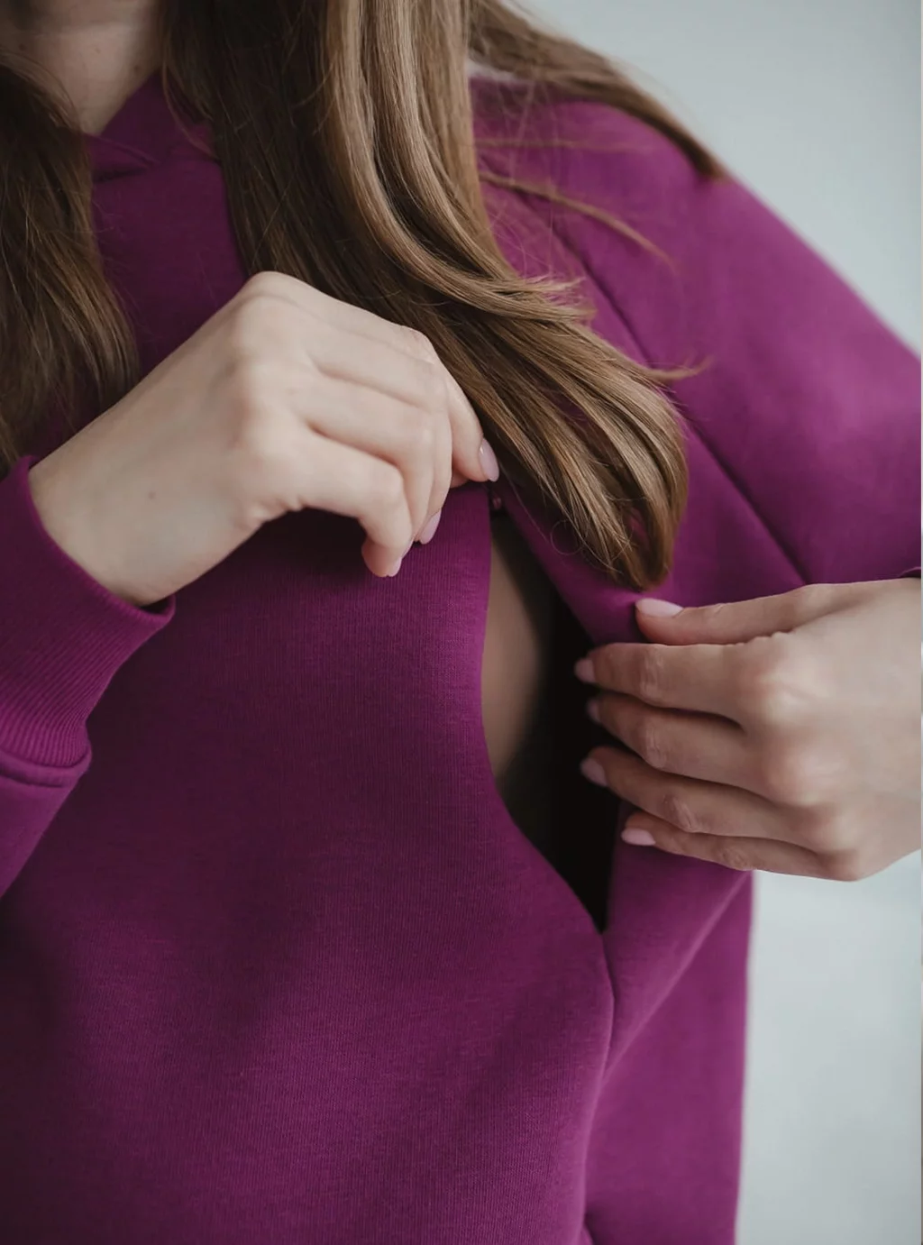 Bluza ciążowa i do karmienia Motherhood oversize fioletowa