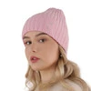 Czapka zimowa damska, beżowa, 100% wełniana merino Ariga