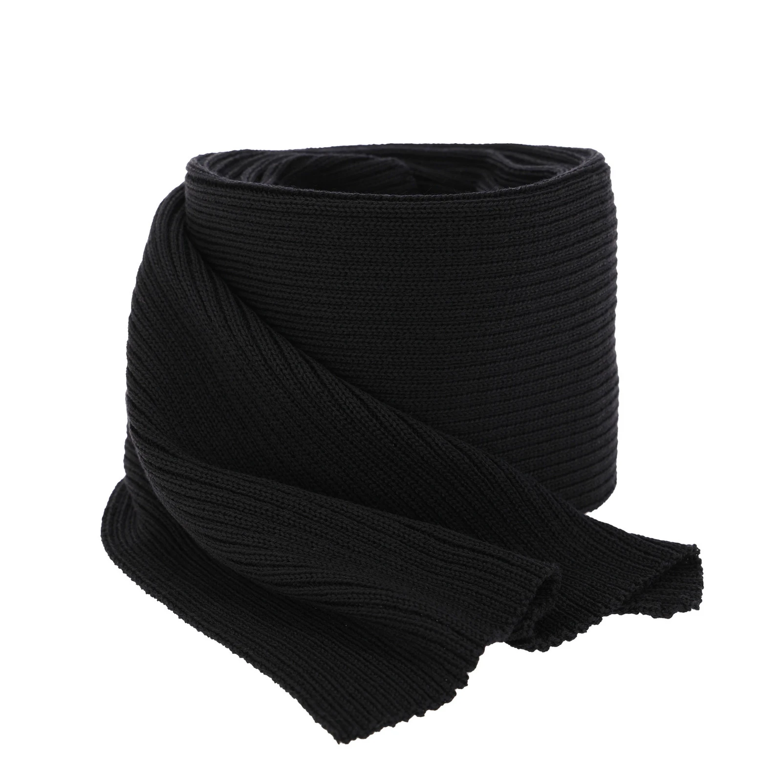 Szalik zimowy damski, czarny, 100% wełniany merino Jessica