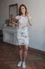 Sukienka do karmienia Milky Dress w kolorowe kwiaty z krótkim rękawem
