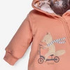 Kombinezon Niemowlęcy Cute Cars Z Bawełny Organicznej Pomarańczowy