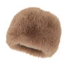 Czapka zimowa damska podszyta wełnianym polarem w kolorze camel Holly