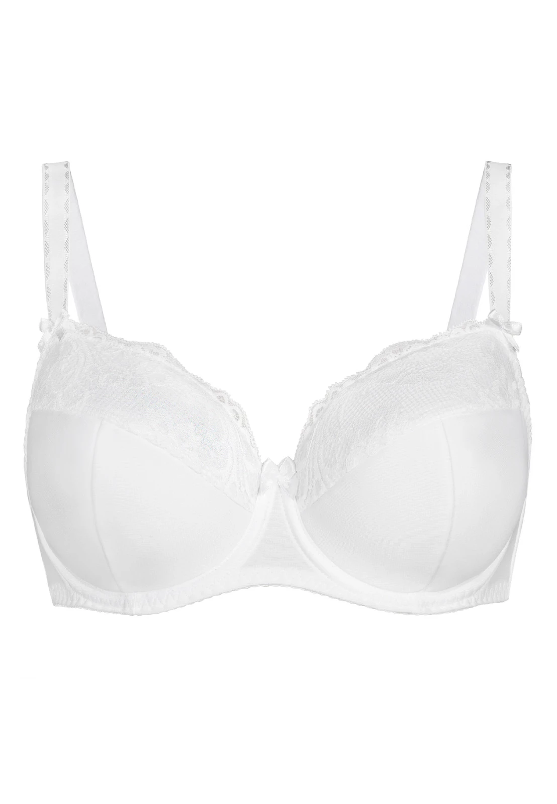 Biustonosz do karmienia usztywniany z koronką Marte  Biały