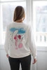 Bluza ciążowa i do karmienia oversize Milk It Easy! śmietankowa z printem
