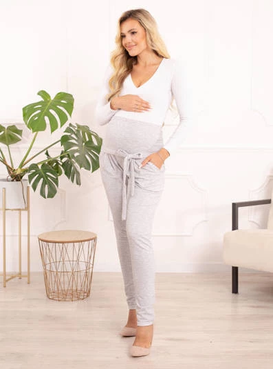 Spodnie Ciążowe Lena - Szare