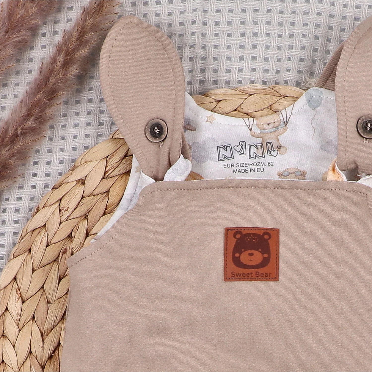 Spodnie ogrodniczki SKY JOURNEY z bawełny organicznej