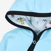 Turkusowa bluza niemowlęca Summer Robots  z bawełny organicznej dla chłopca