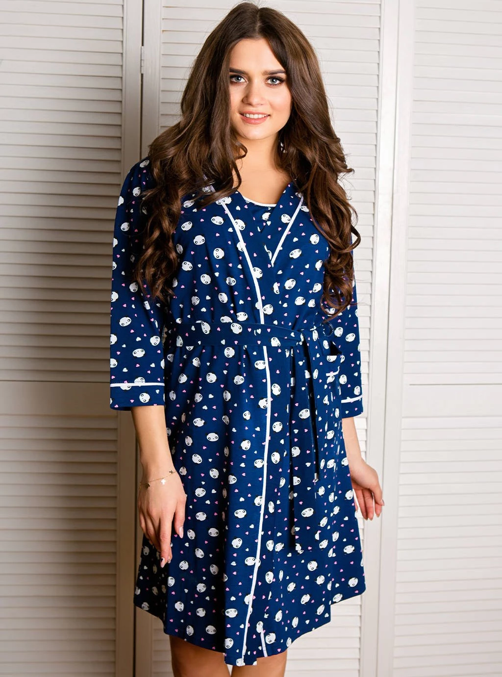 Szlafrok Damski Bawełniany Panda