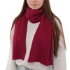 Szalik zimowy damski, burgundowy, 100% wełniany merino, Jessica