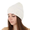 Czapka zimowa damska, biała, 100% wełniana merino Ariga