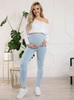 Legginsy Ciążowe - Baby Blue