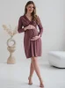 Sukienka ciążowa i do karmienia Loop rękaw 7/8 rose brown