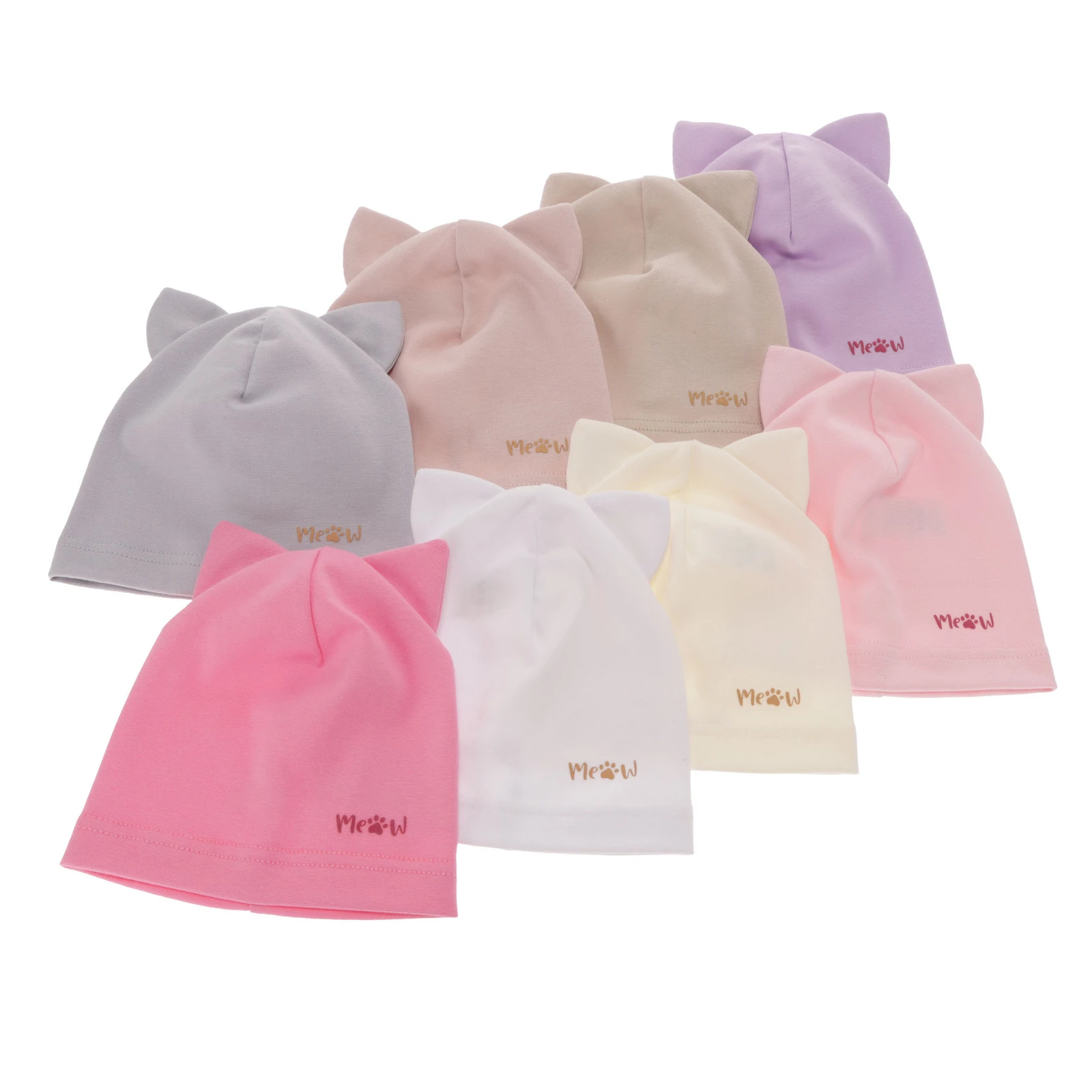 Czapka bawełniana dla dziewczynki jesienna, wiosenna, fioletowa, Jaspera