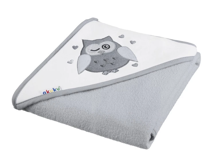 Ręcznik Okrycie Kąpielowe Sowa 80X80CM- Szare