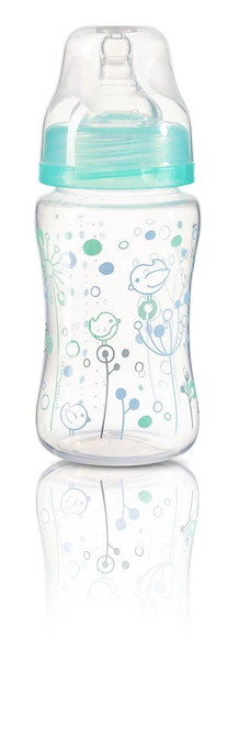 Babyono Butelka Szerokootworowa 240ml Sowy Różowa