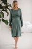 Sukienka ciążowa i do karmienia Lovely Dress Midi rękaw długi miętowa