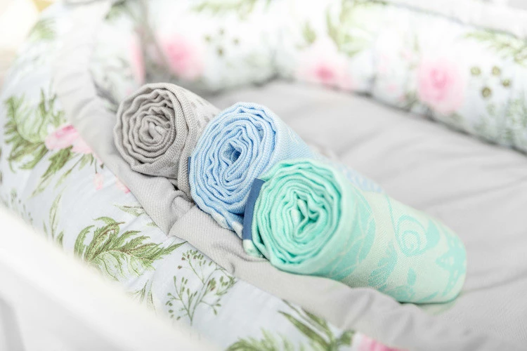 Sensillo Pielucha Bambusowa 65x75 Niebieski Zygzak