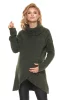 PUCHATY CIĄŻOWY SWETER GOLF DO KARMIENIA KHAKI