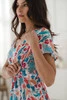 Sukienka ciążowa i do karmienia Lovely Dress Midi krótki rękaw paisley na jasnym