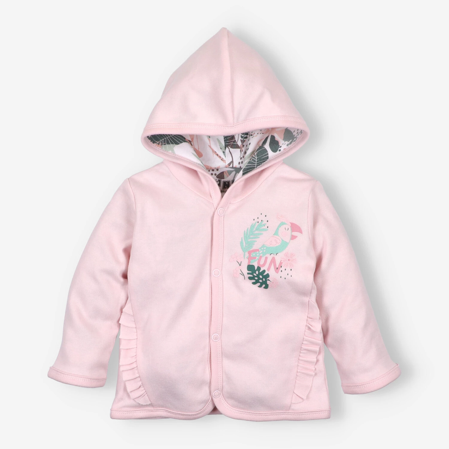 Różowa bluza niemowlęca Fun In The Sun z bawełny organicznej dla dziewczynki