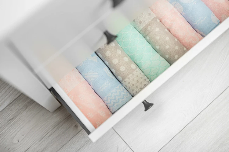 Sensillo Pielucha Bambusowa 65x75 Niebieski Zygzak