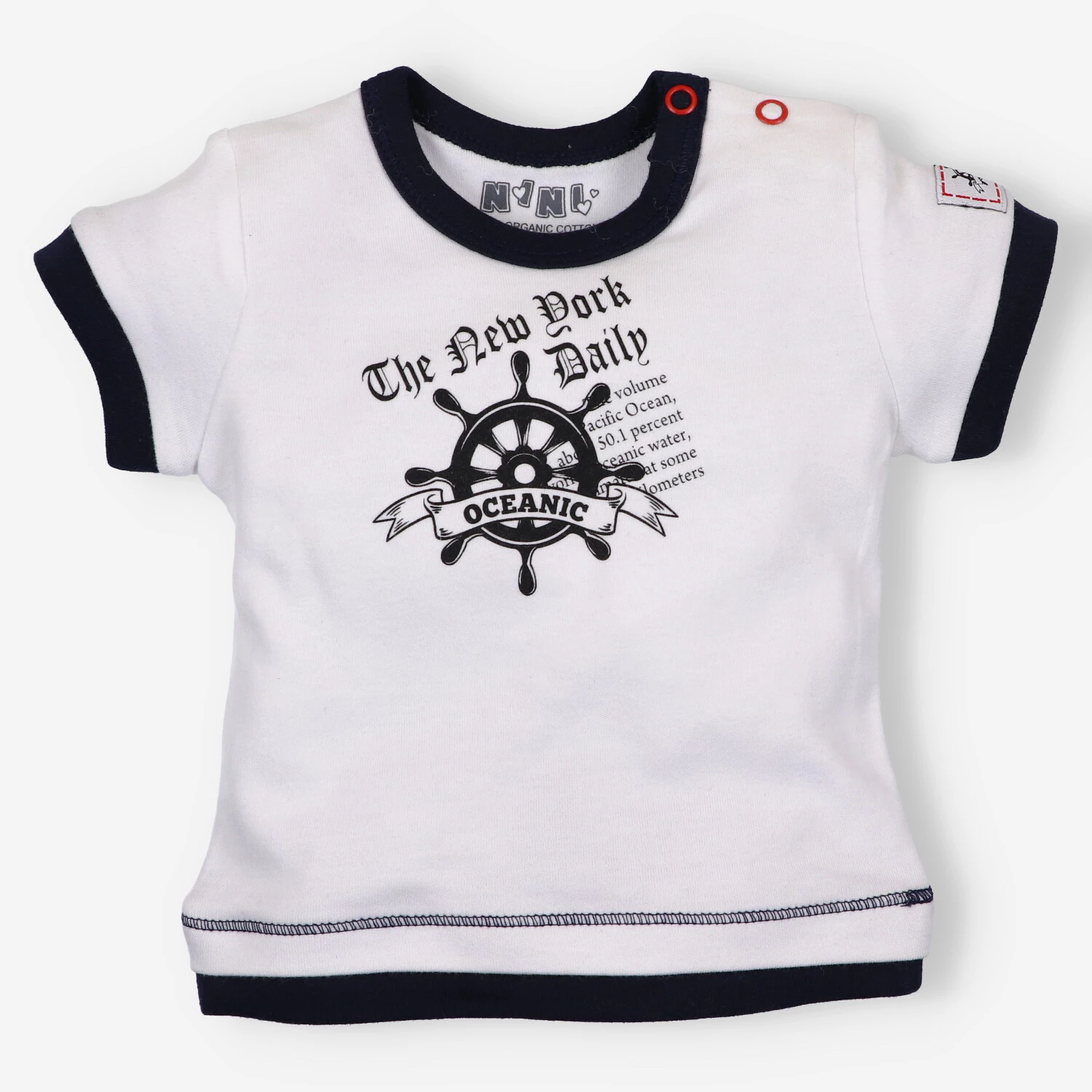 Bluzka z bawełny organicznej z krótkim rękawem