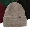 Czapka zimowa męska, khaki, z wełną merino, Korins