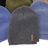 Czapka i komin dla chłopca jesienny, wiosenny komplet, ciemnoniebieski, 100% wełniany merino Chester