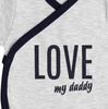 Body niemowlęce kopertowe LOVE MY DADDY - szare