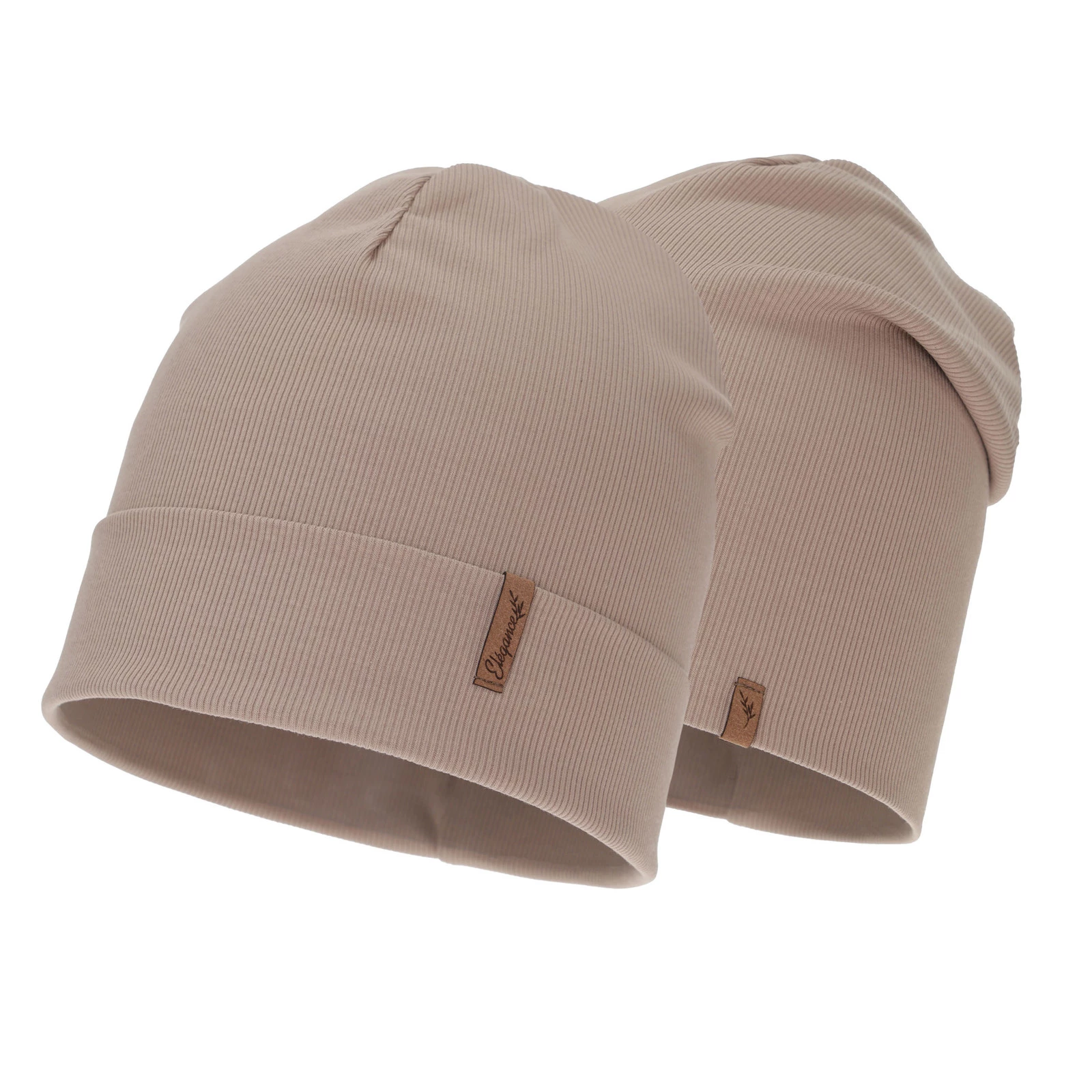 Czapka jesienna, wiosenna damska, beżowa, bawełniana Zenita