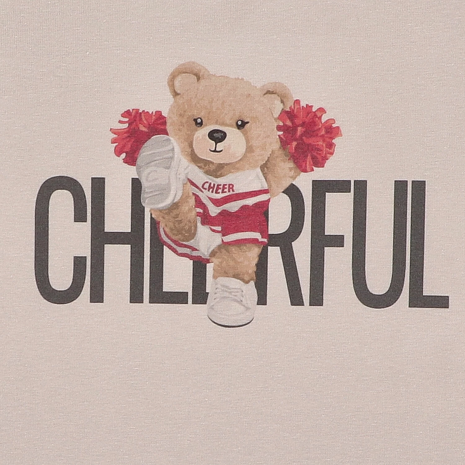 T-shirt Dziewczęcy Z Krótkim Rękawem Cheerful Beżowy