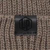 Czapka zimowa męska, granatowa, 100% wełniana merino, bezszwowa Smoky
