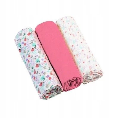 Babyono Pieluszki Muślinowe 70x70 - malinowe