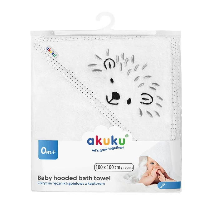 Ręcznik Kąpielowy Kaptur - Biały