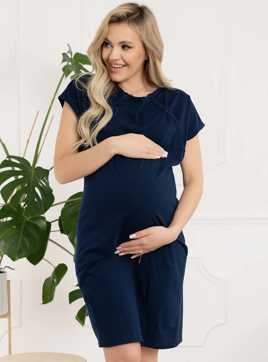 Koszula ciążowa Baki - Granatowa