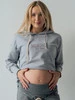 MAMA EST. 2026- bluza ciążowa szara