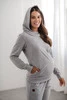 Bluza ciążowa i do karmienia Milk Please jasny szary melanż