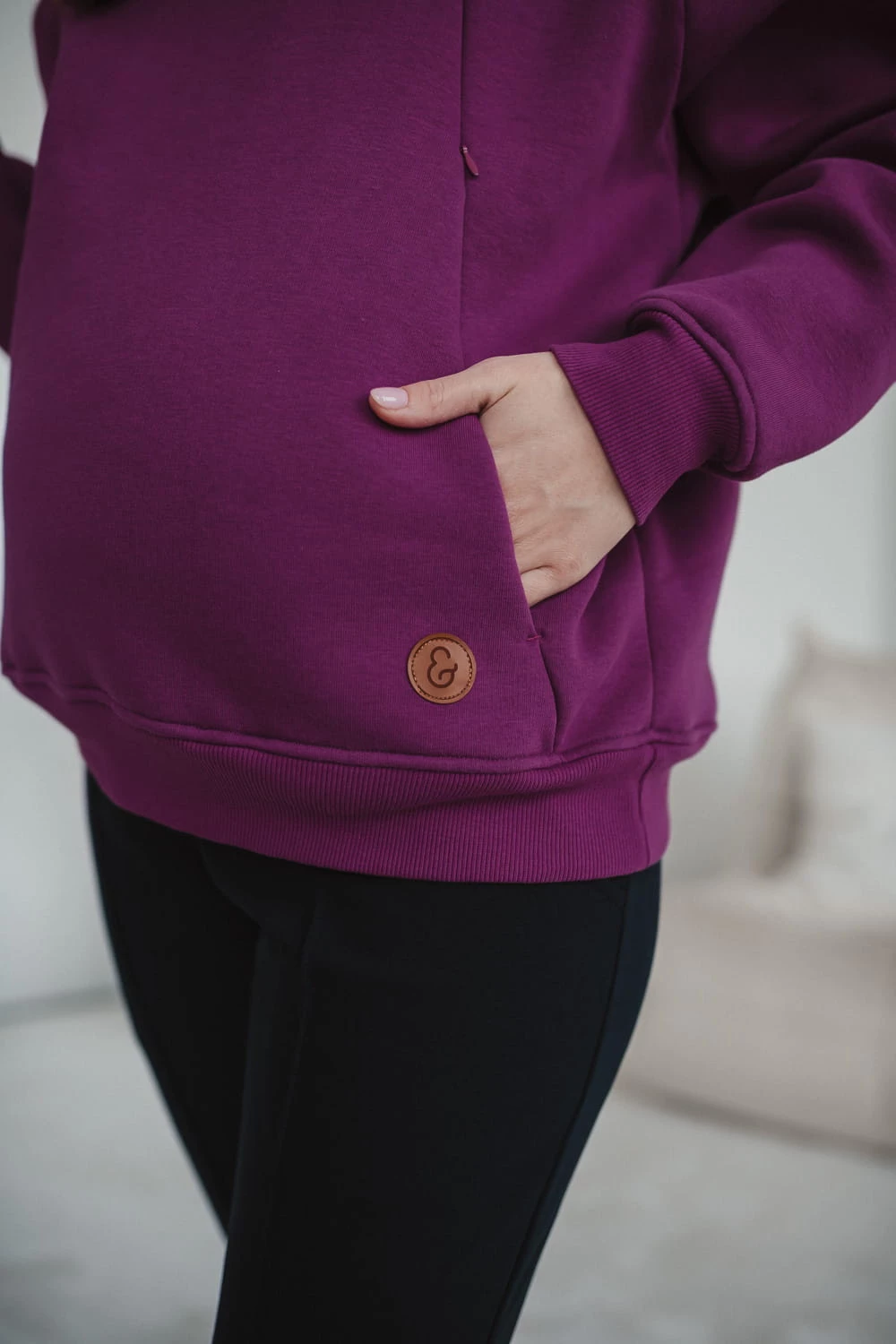Bluza ciążowa i do karmienia Motherhood oversize fioletowa