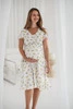 Sukienka ciążowa i do karmienia Lovely Dress Midi krótki rękaw biała w cytryny