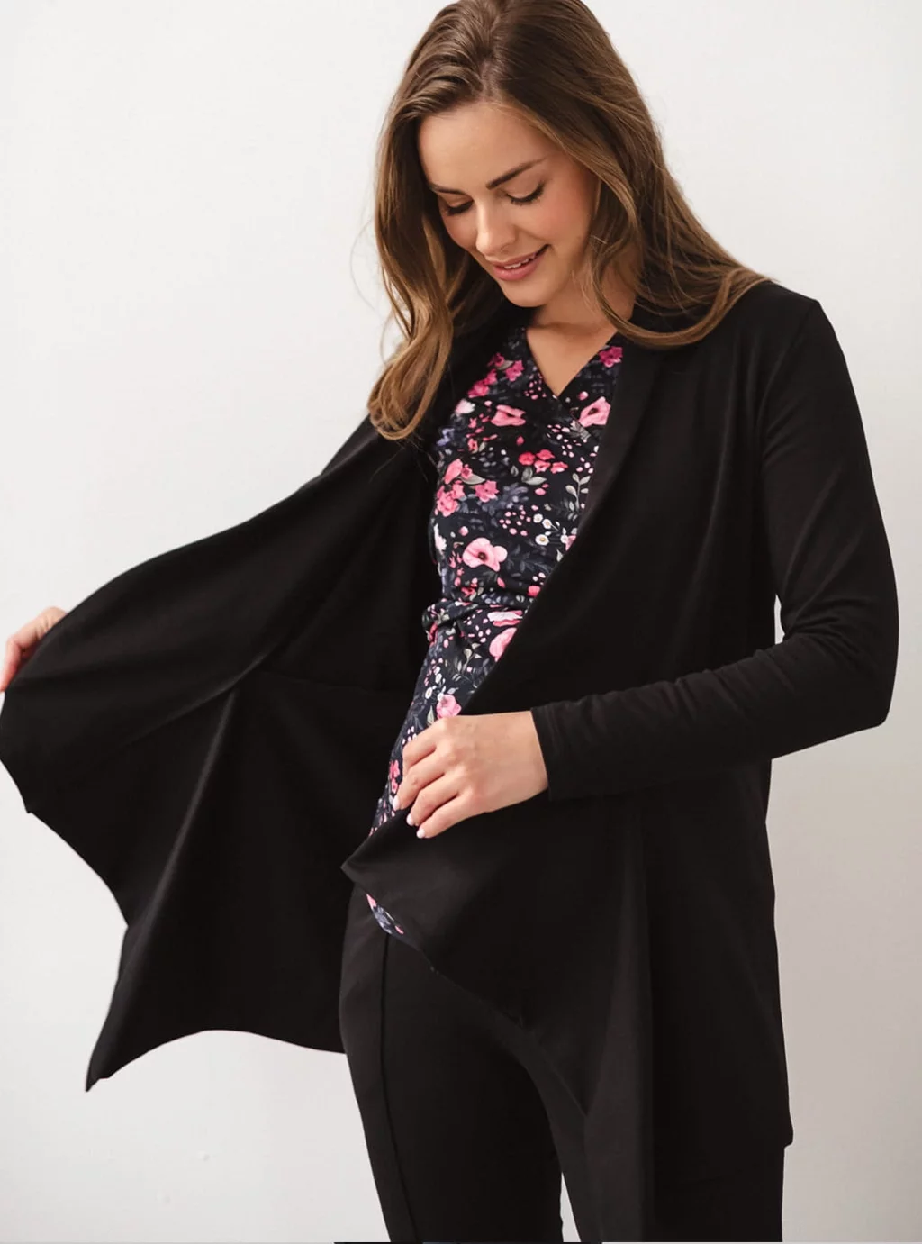 Kardigan ciążowy Mama Wrap Czarny
