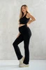 Spodnie z wysokim pasem czarne Long Black